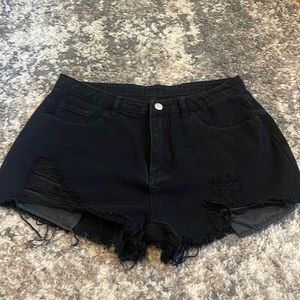 Black Shein denim Shorts